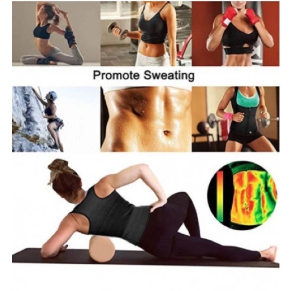 Bilayer Neoprene Design Shapers Slim Waist Trainer Corset Weight Loss Sweat Vest - Picture 13 of 16